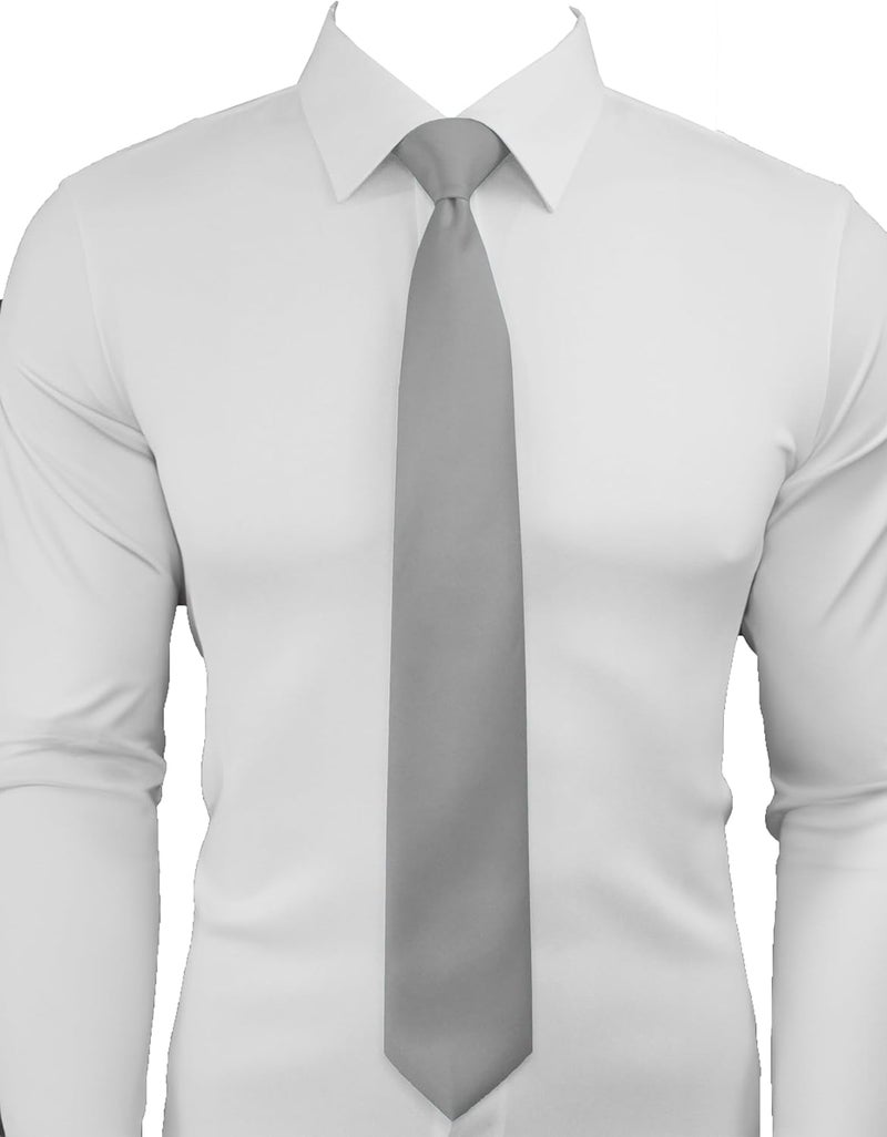 DIBI Solid Color Ties for Men, Formal Mens Ties, Neck Tie, Classic Tie for Boys Women Teens, Wedding Business Costume Necktie - Image 2